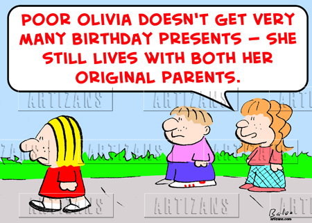   on Kids Pity Girl Who Only Gets Presents From Original Parents   Color