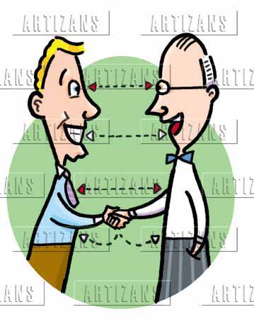 Artizans - Image Information: Positive body language exchanged between  businessmen - Color